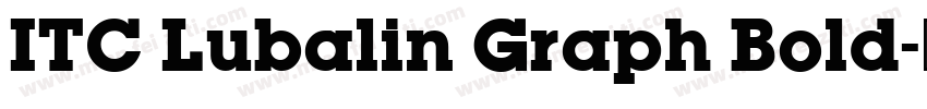 ITC Lubalin Graph Bold字体转换